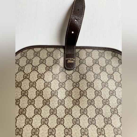 Vintage 70s Gucci Horsebit Print Flap Shoulder Bag - Picture 8 of 16